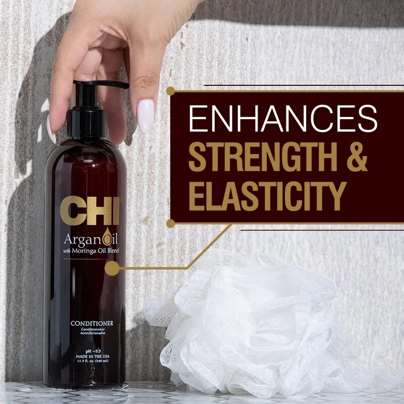 CHI Argan Oil Conditioner balsam hranitor pentru păr uscat și deteriorat 340 ml