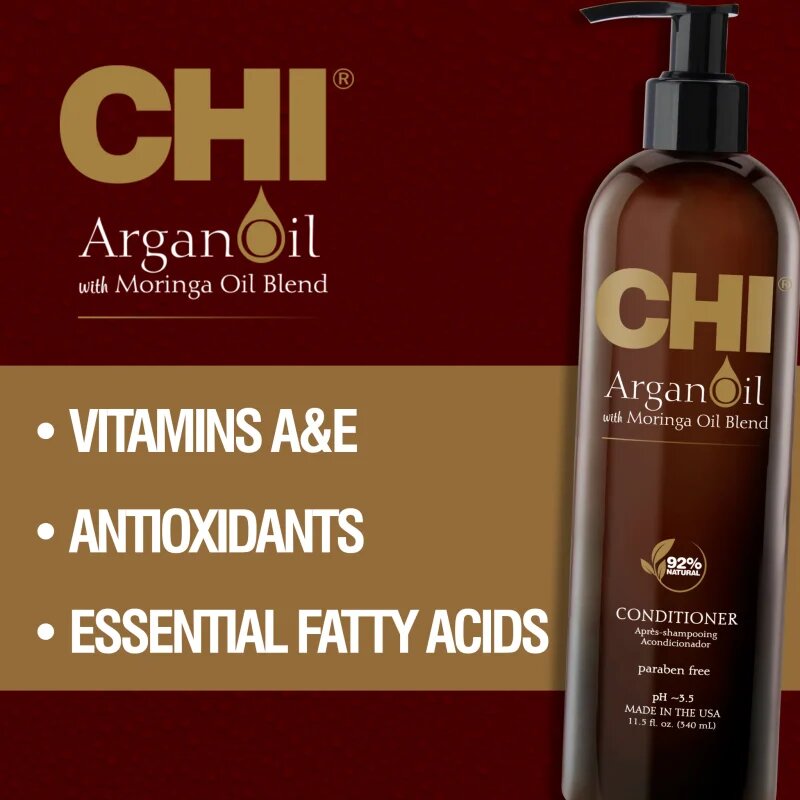 CHI Argan Oil Conditioner balsam hranitor pentru păr uscat și deteriorat 340 ml