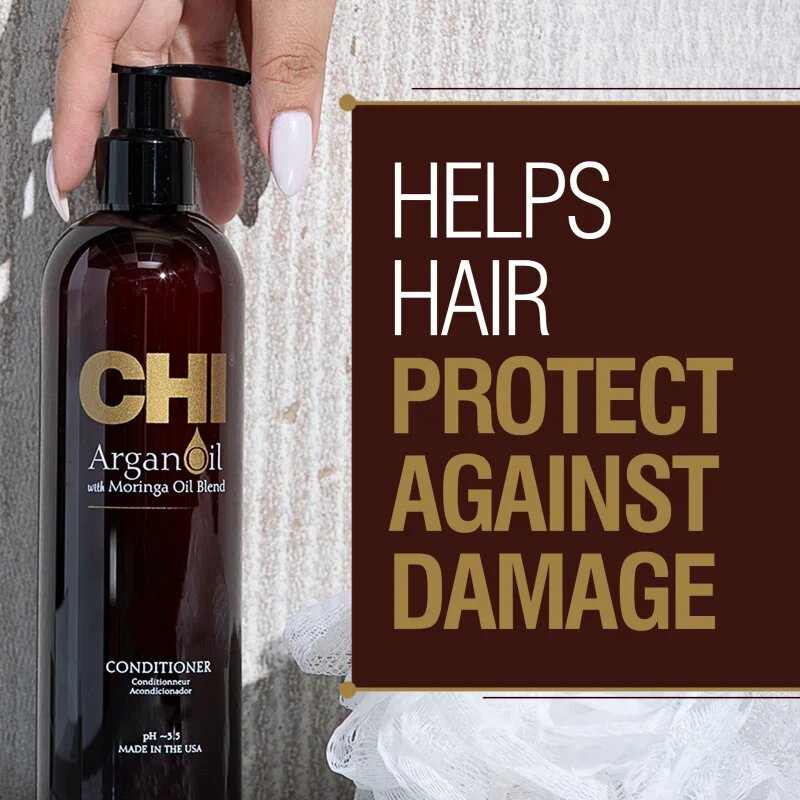 CHI Argan Oil Conditioner balsam hranitor pentru păr uscat și deteriorat 739 ml