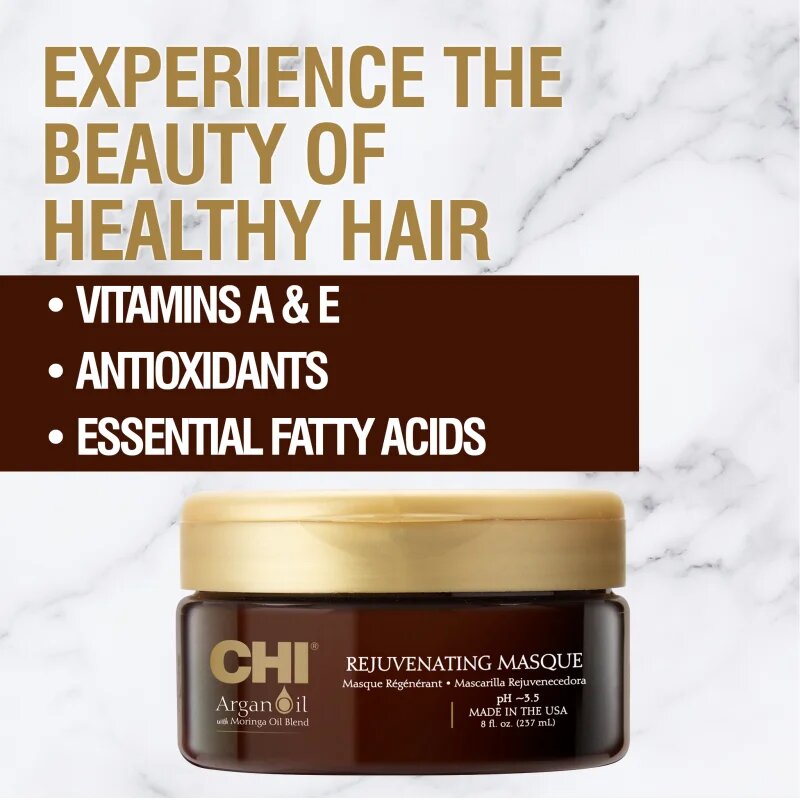 CHI Argan Oil Rejuvenating Masque masca hranitoare pentru păr uscat și deteriorat 237 ml