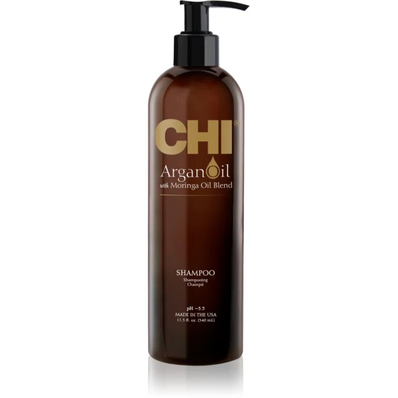 CHI Argan Oil Shampoo sampon hranitor pentru păr uscat și deteriorat 340 ml