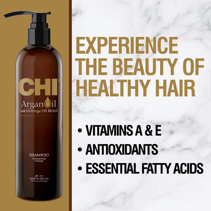 CHI Argan Oil Shampoo sampon hranitor pentru păr uscat și deteriorat 739 ml