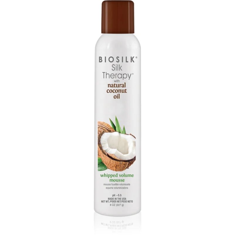 CHI BioSilk Silk Therapy with Coconut Oil Whipped Volume Mousse spumă pentru volum pentru păr cu ulei de cocos 227 g