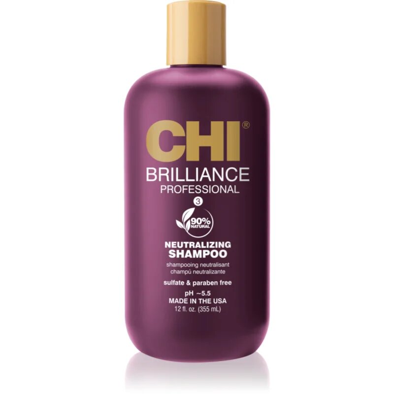CHI Brilliance Deep Neutralizing Shampoo șampon cu ulei de masline 355 ml
