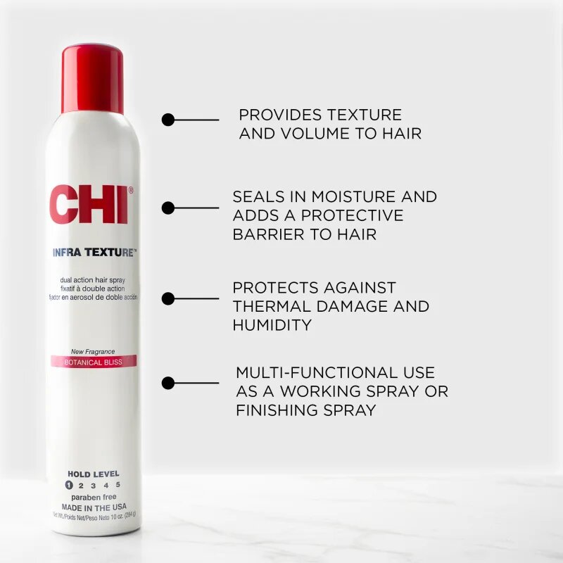 CHI Infra Botanical Bliss Texture Hair Spray spray pentru păr pentru modelarea termica a parului 284 g