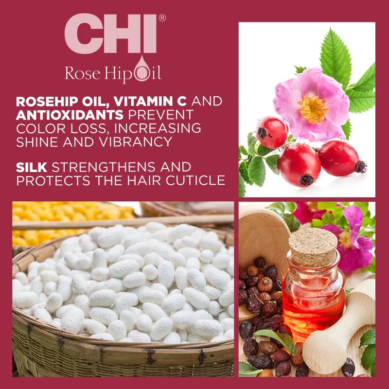 CHI Rose Hip Oil Shampoo șampon pentru păr vopsit 739 ml