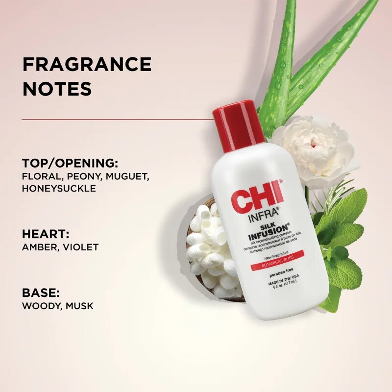 CHI Silk Infusion Botanical Bliss ser de păr fortifiant și regenerator cu mătase 177 ml