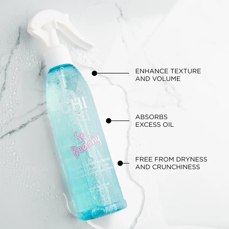 CHI SO BEACHY™ Sea Salt Texturizing Hair Mist spray cu sare cu efect de plajă 237 ml