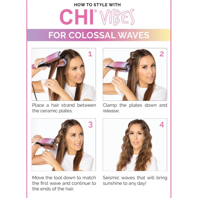 CHI Vibes Colossal Waver ondulator triplu pentru păr 1 buc