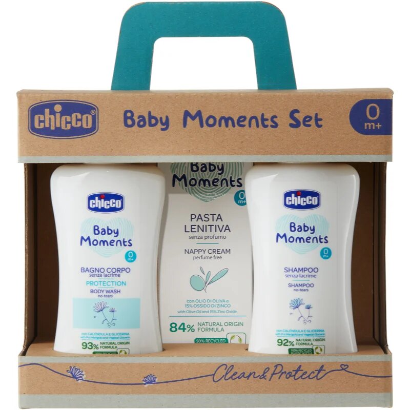 Chicco Baby Moments Clean & Protect set cadou pentru nou-nascuti si copii
