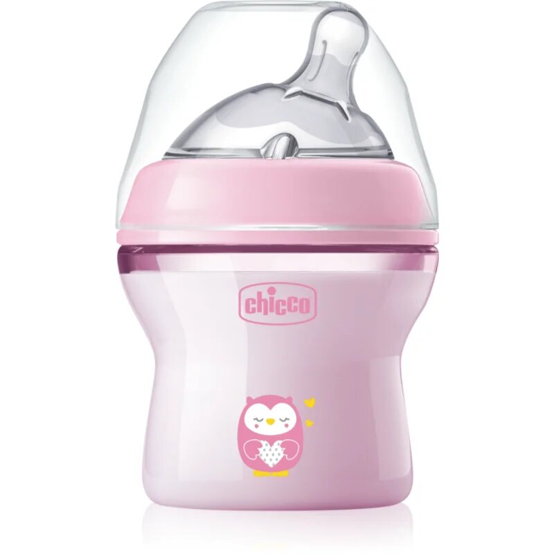 Chicco Natural Feeling Pink Girl biberon pentru sugari 0 m+ 1 buc