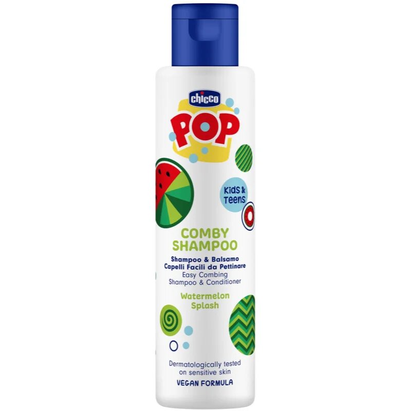 Chicco Pop Comby Shampoo & Conditioner sampon si balsam Watermelon 250 ml