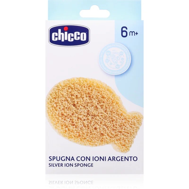 Chicco Silver Ion Sponge 6m+ burete de baie cu ioni de argint pentru copii 1 buc