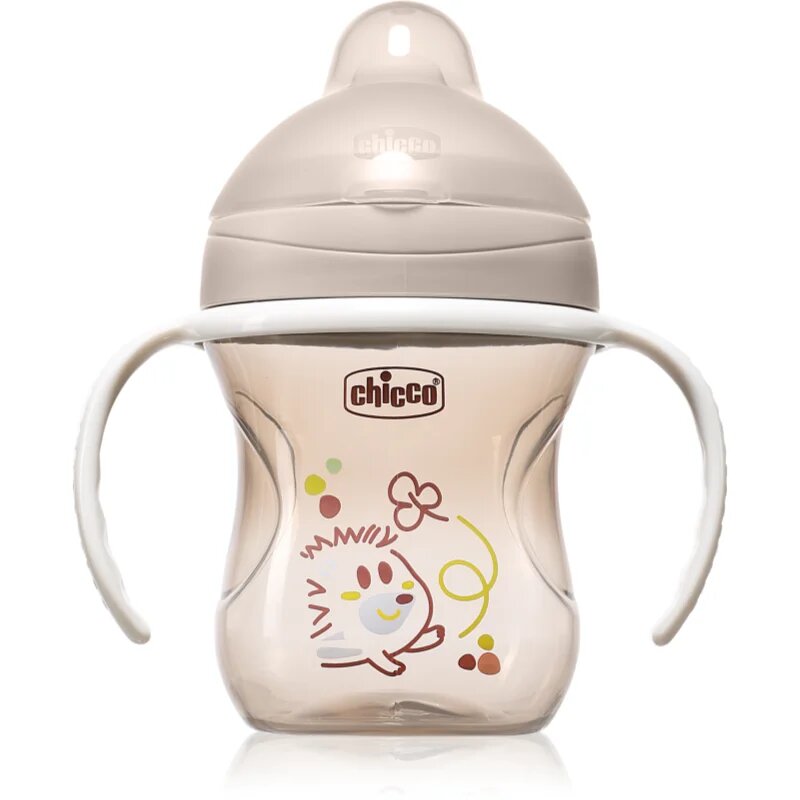 Chicco Training Cup 6m+ cană pentru antrenament cu mânere Grey 1 buc