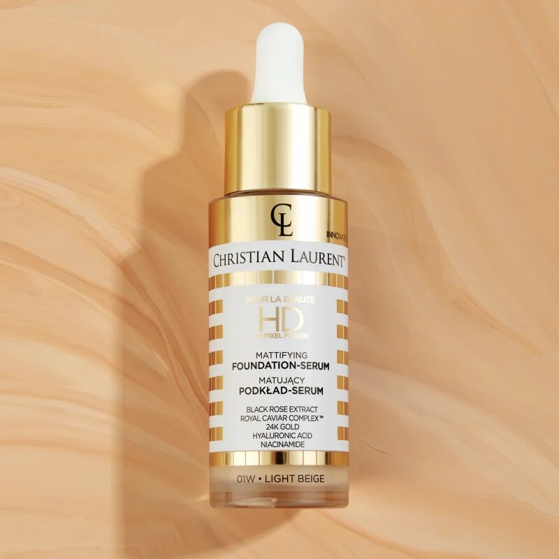 Christian Laurent Pour La Beauté HD 4M Pixel Fusion Fundatia serului lucios faciale culoare 01 Light Beige 32 ml