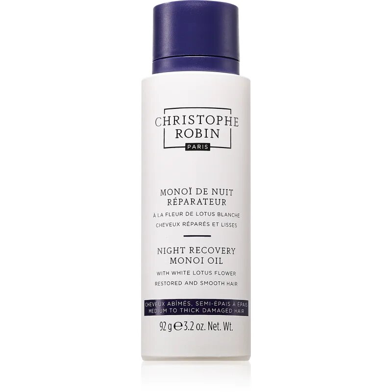 Christophe Robin Night recovery monoi oil tratament regenerator de noapte pentru păr 92 g