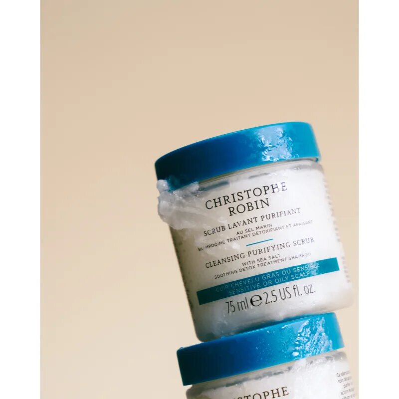 Christophe Robin Purifying Scrub peeling de curățare profundă cu sare de mare 75 ml