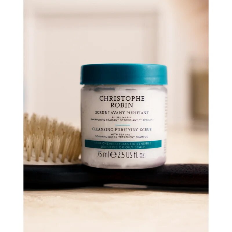 Christophe Robin Purifying Scrub peeling de curățare profundă cu sare de mare 75 ml