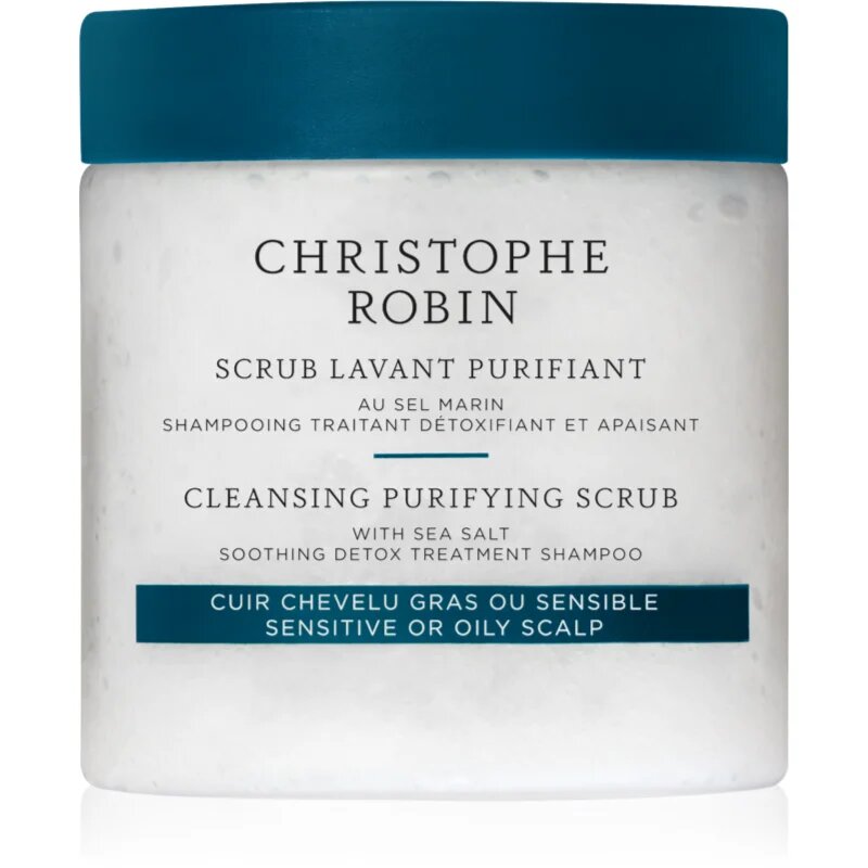 Christophe Robin Purifying Scrub With Sea Salt peeling de curățare profundă cu sare de mare 250 ml