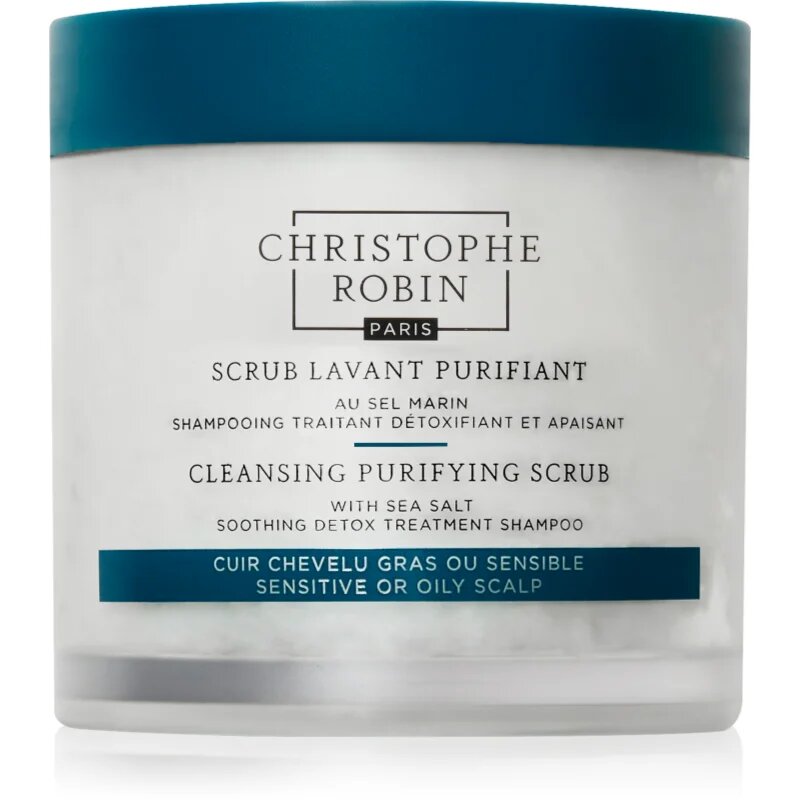 Christophe Robin Purifying Scrub With Sea Salt peeling de curățare profundă cu sare de mare 75 ml