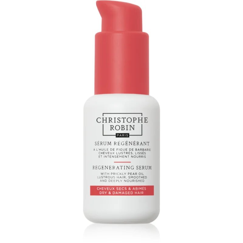 Christophe Robin Regenerating Serum with Prickly Pear Oil ser regenerator pentru par uscat deteriorat si tratat chimic 50 ml
