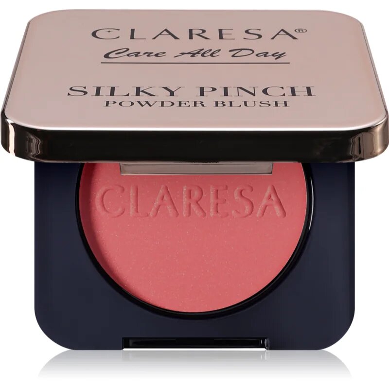 Claresa Care All Day Silky Pinch Powder Blush fard de obraz compact pentru un efect de lunga durata 01 Hibiscus 2 g