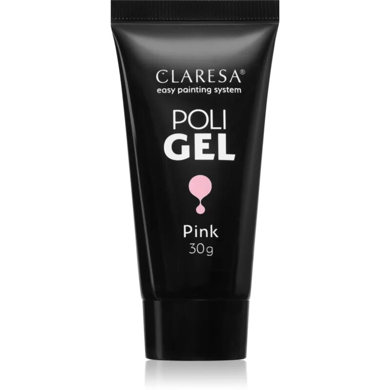 Claresa Poli Gel gel pentru modelarea unghiilor culoare Pink 30 g