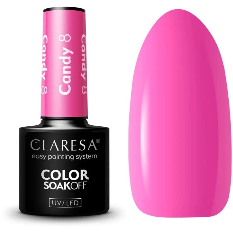 Claresa SoakOff UV/LED Color Candy lac de unghii sub forma de gel culoare 8 5 g