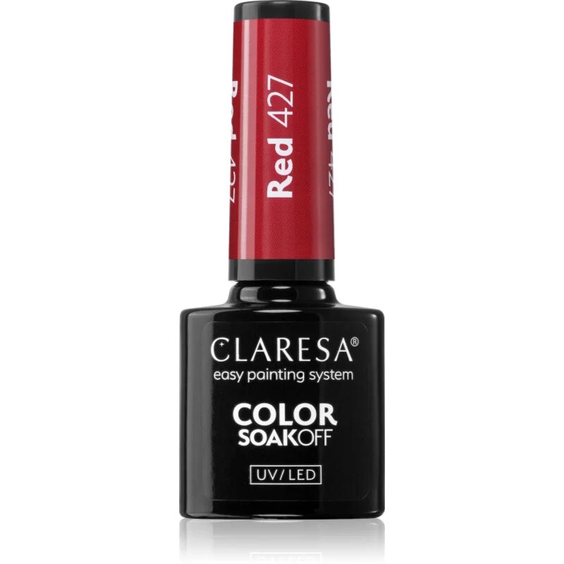 Claresa SoakOff UV/LED Color Fun Fair lac de unghii sub forma de gel culoare Red 427 5 g