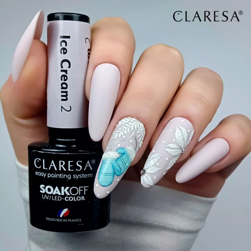 Claresa SoakOff UV/LED Color Ice Cream lac de unghii sub forma de gel culoare 2 5 g