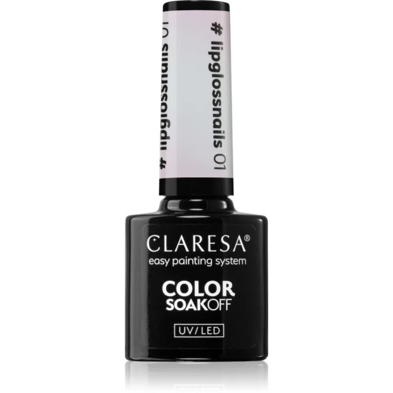 Claresa SoakOff UV/LED Color #lipglossnails lac de unghii sub forma de gel culoare 01 5 g