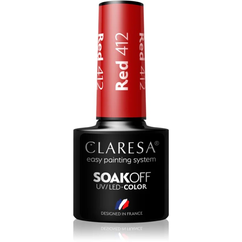 Claresa SoakOff UV/LED Color River lac de unghii sub forma de gel culoare Red 412 5 g