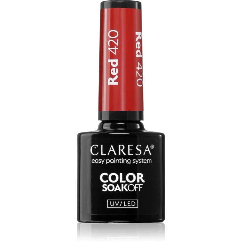 Claresa SoakOff UV/LED Color River lac de unghii sub forma de gel culoare Red 420 5 g