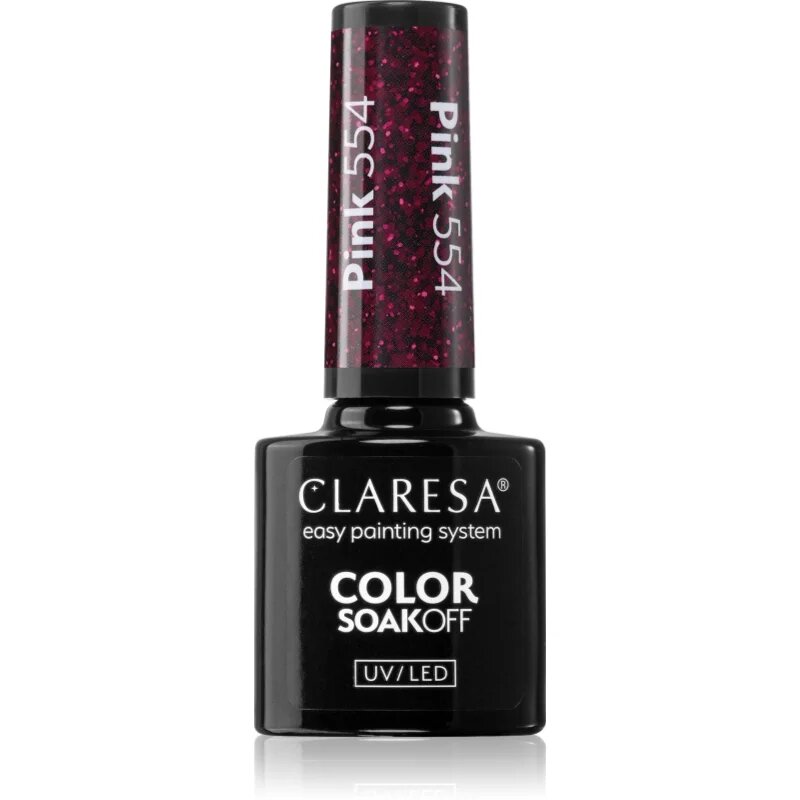 Claresa SoakOff UV/LED Color Warm Feelings lac de unghii sub forma de gel culoare Pink 554 5 g