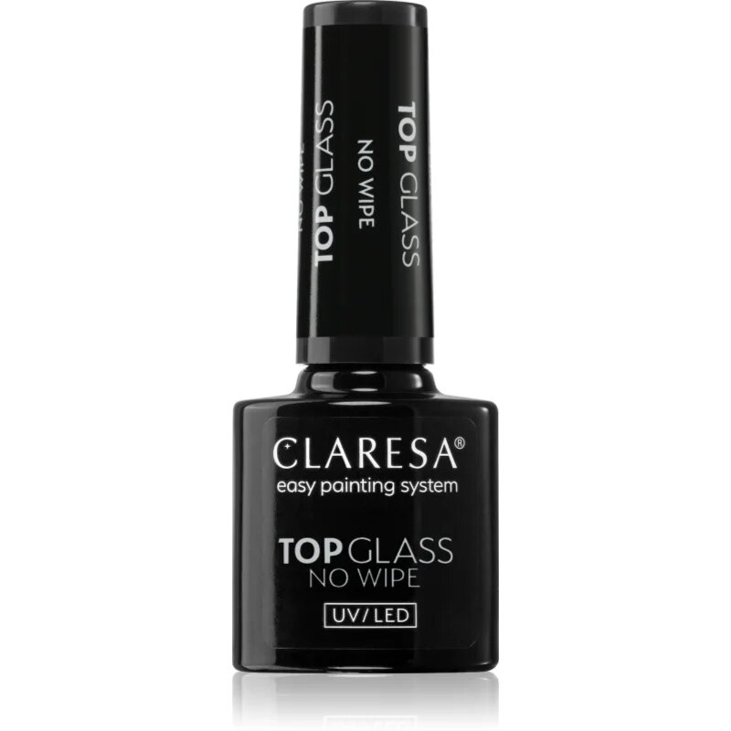 Claresa UV/LED Top Glass No Wipe strat de acoperire pentru protecție perfectă și strălucire intensă 5 g
