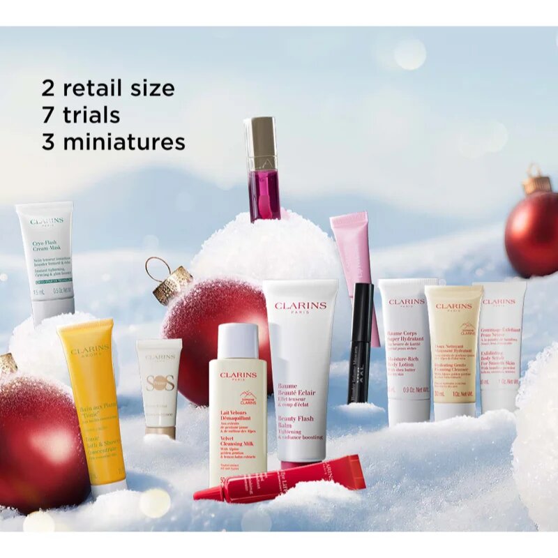 Clarins Advent Calendar 12 Holiday Season Calendar de Crăciun