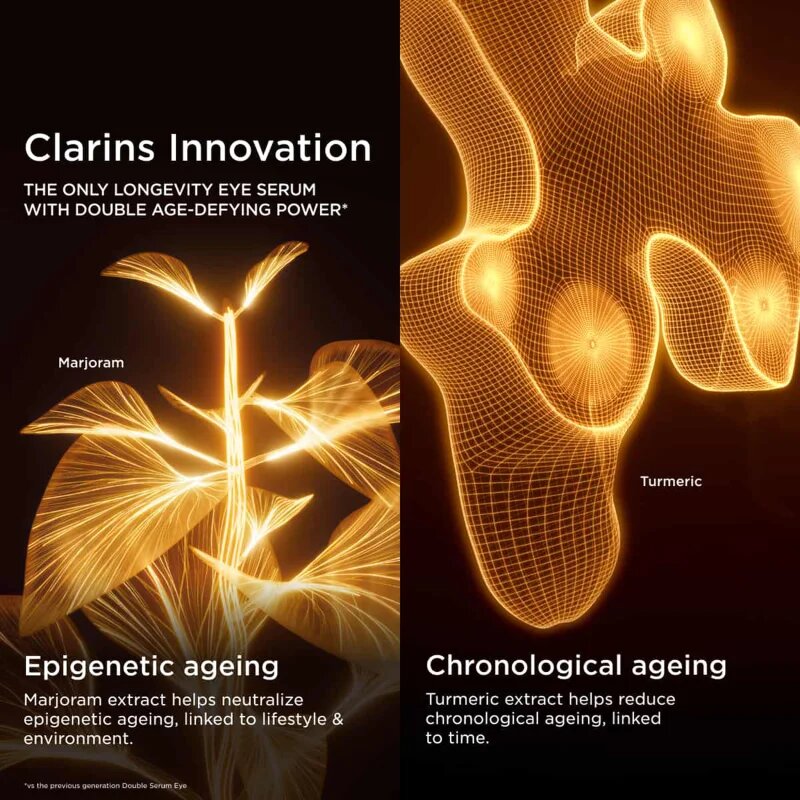 Clarins Double Serum Eye Crema anti-rid pentru zona ochilor cu efect de nutritiv 20 ml