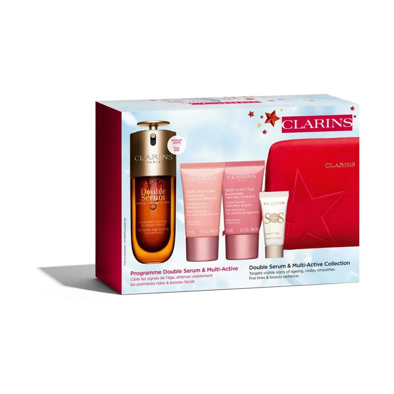 Clarins Double Serum & Multi-Active Collection set cadou pentru un aspect intinerit Luminosity