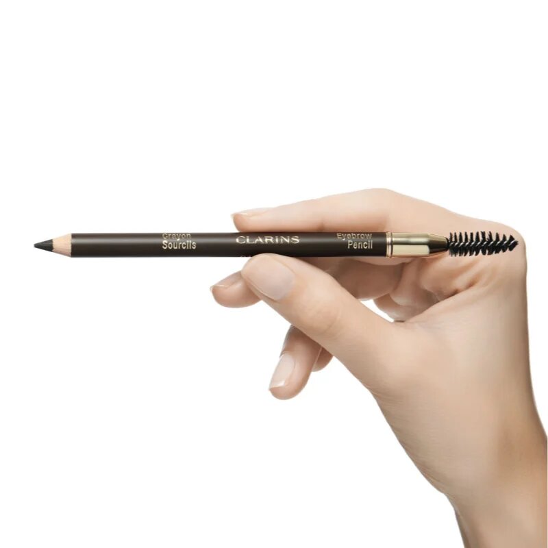 Clarins Eyebrow Crayon Sourcils creion pentru sprancene cu pensula culoare 01 - Dark Brown 1.1 g