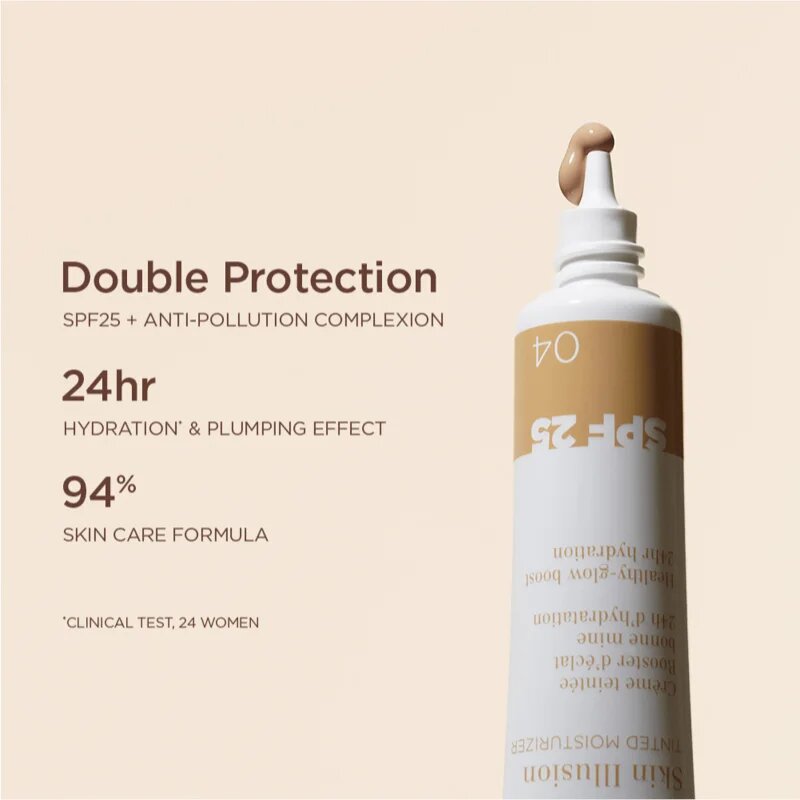 Clarins Skin Illusion Tinted Moisturizer crema tonifianta SPF 25 culoare 04 40 ml