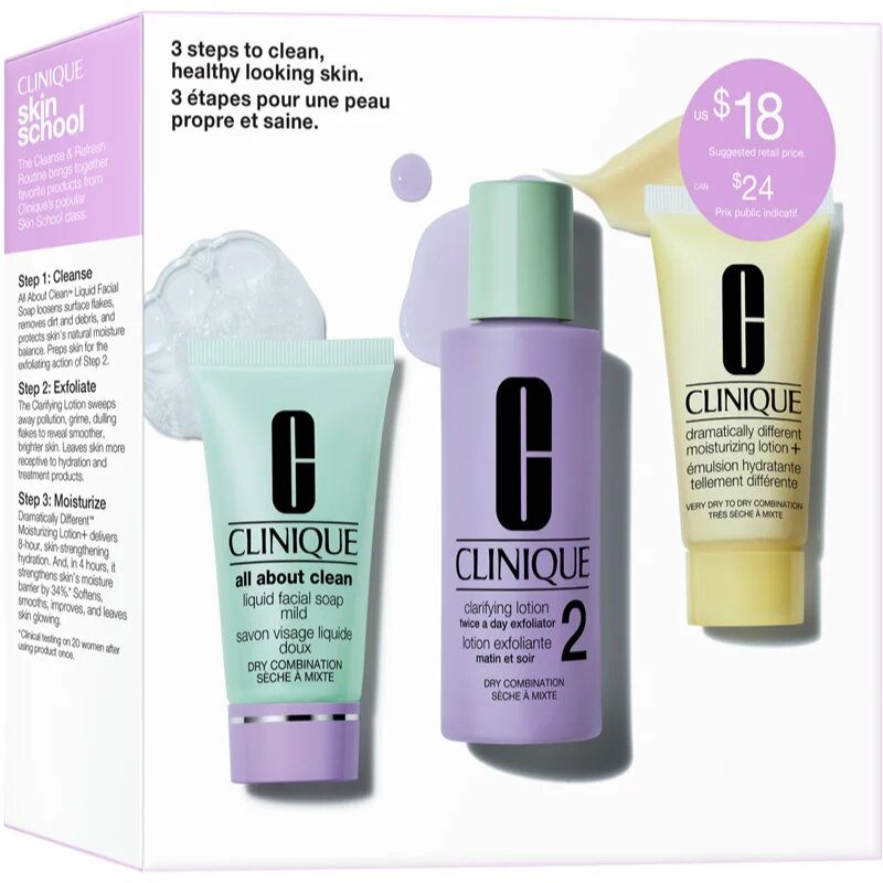 Clinique 3 Steps Skin Care Kit Skin Type 2 set cadou perfecta pentru curatare
