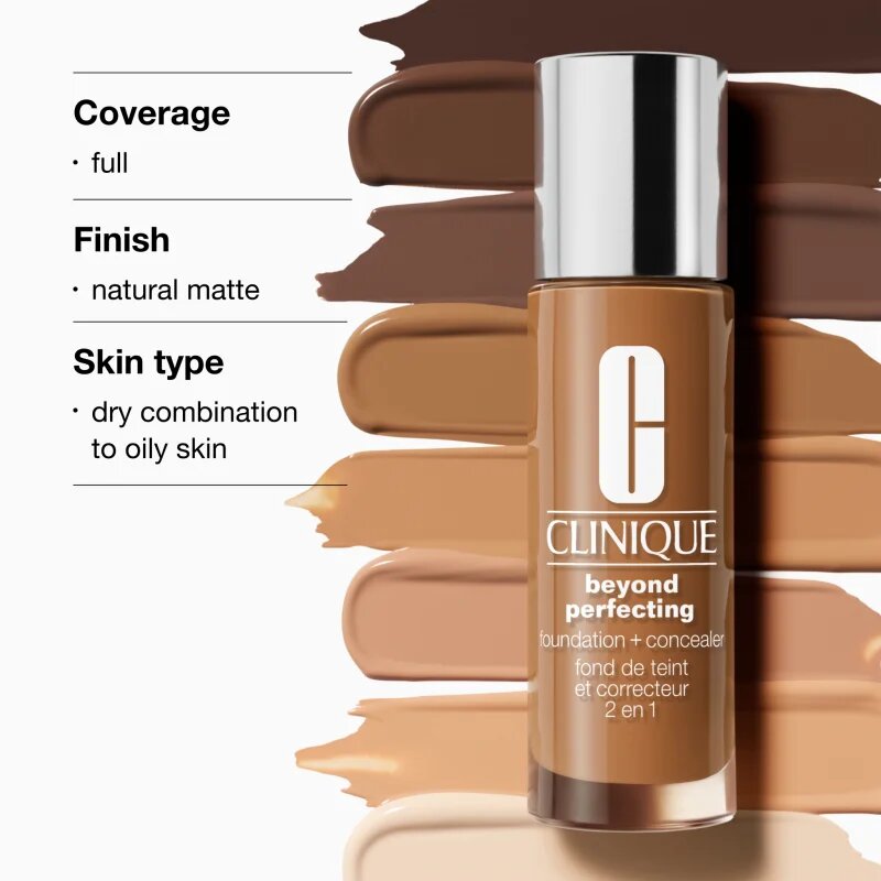 Clinique Beyond Perfecting™ Foundation + Concealer make-up si corector 2 in 1 culoare CN 58 Honey 30 ml