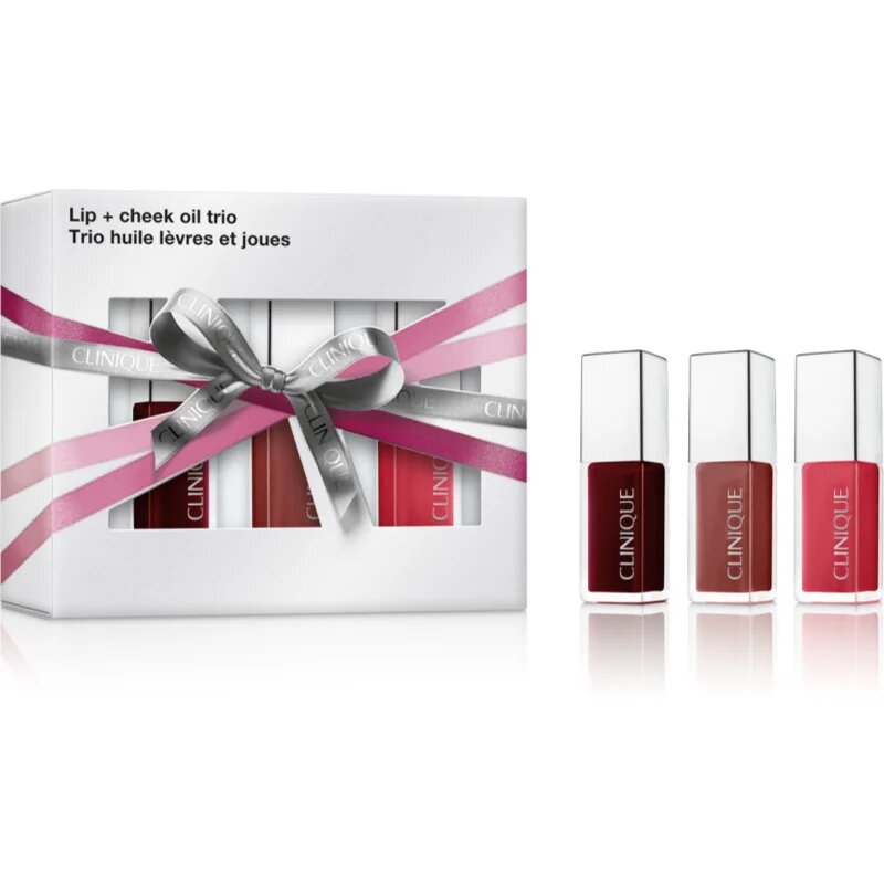 Clinique Holiday Lip + Cheek Oil Trio Set set cadou de buze