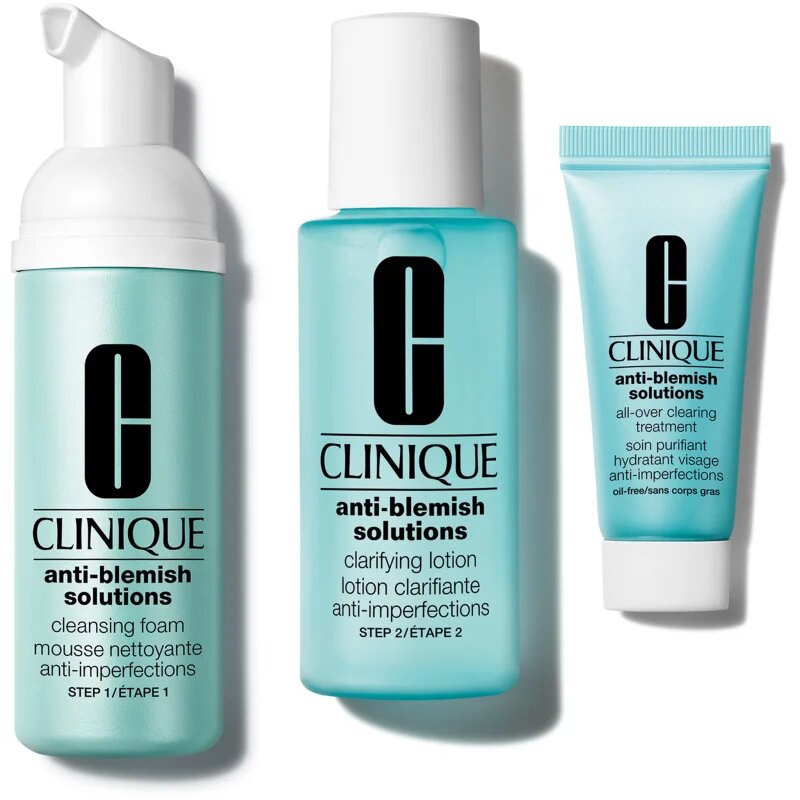 Clinique Mini Kit Clear Skin Routine set cadou perfecta pentru curatare