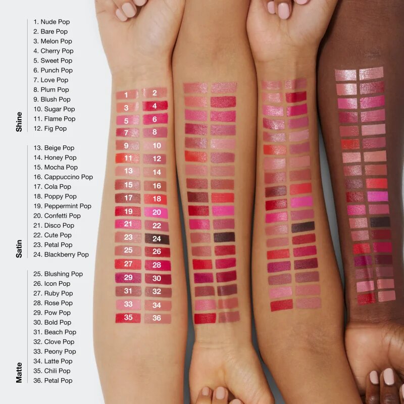 Clinique Pop™ Longwear Lipstick Shine ruj strălucitor culoare 28 Sugar Pop 3.9 g