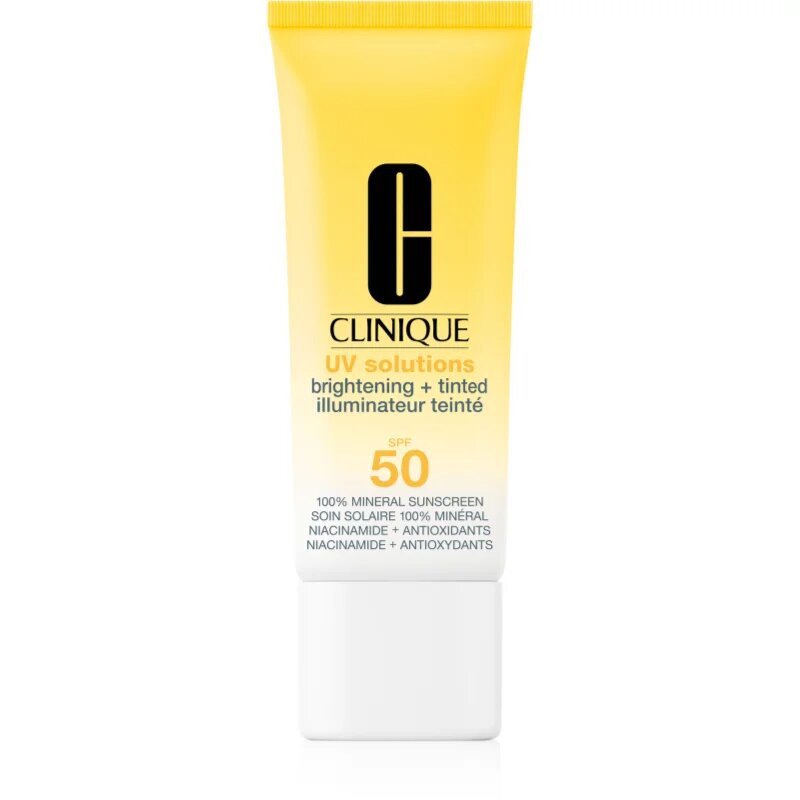 Clinique Sun UV Solutions Brightening Tinted Sunscream SPF50 crema tonica radianta culoare 01 Light 40 ml