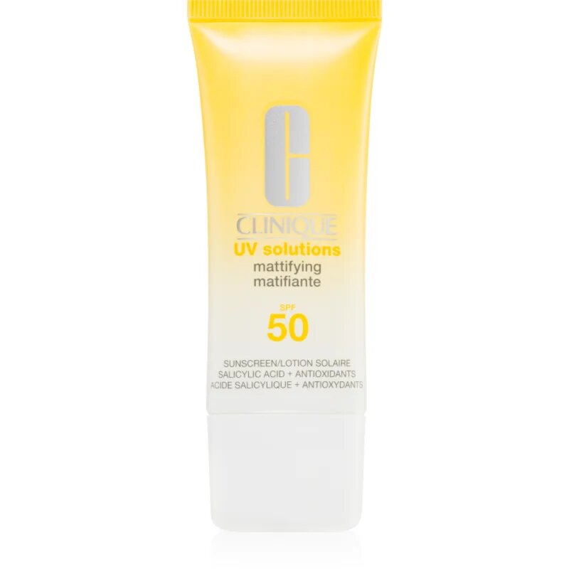 Clinique Sun UV Solutions Mattifying Sunscreen SPF 50 crema de soare pentru fata cu efect matifiant 40 ml