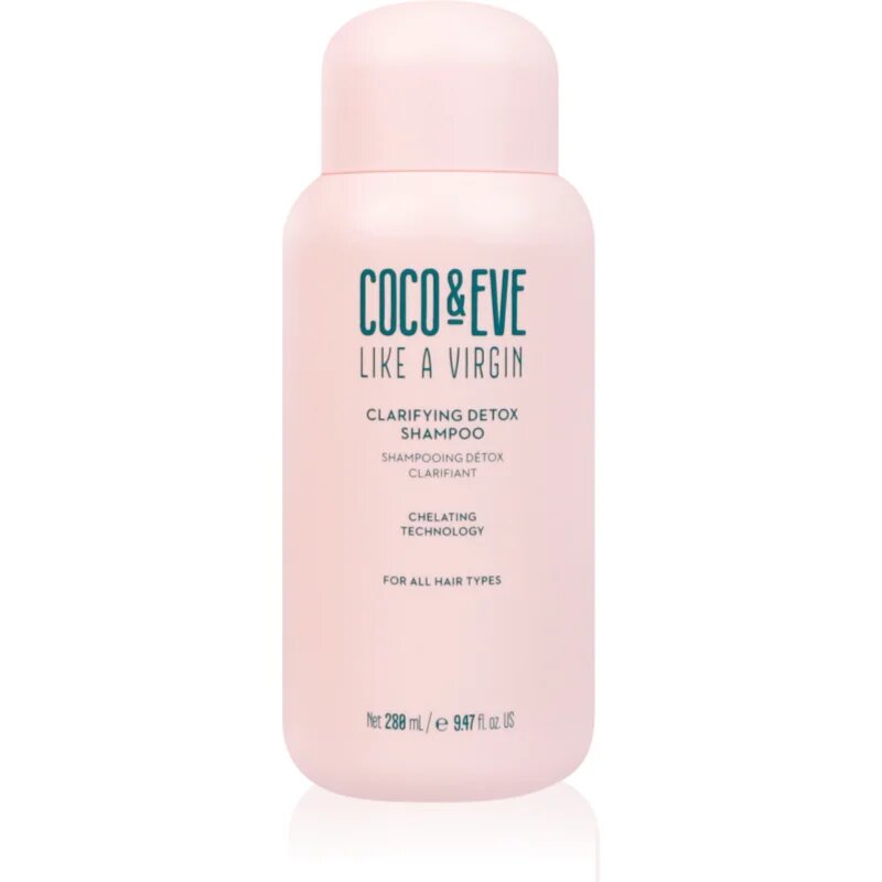 Coco & Eve Like A Virgin Clarifying Detox Shampoo curatarea profunda a scalpului cu efect detoxifiant 280 ml