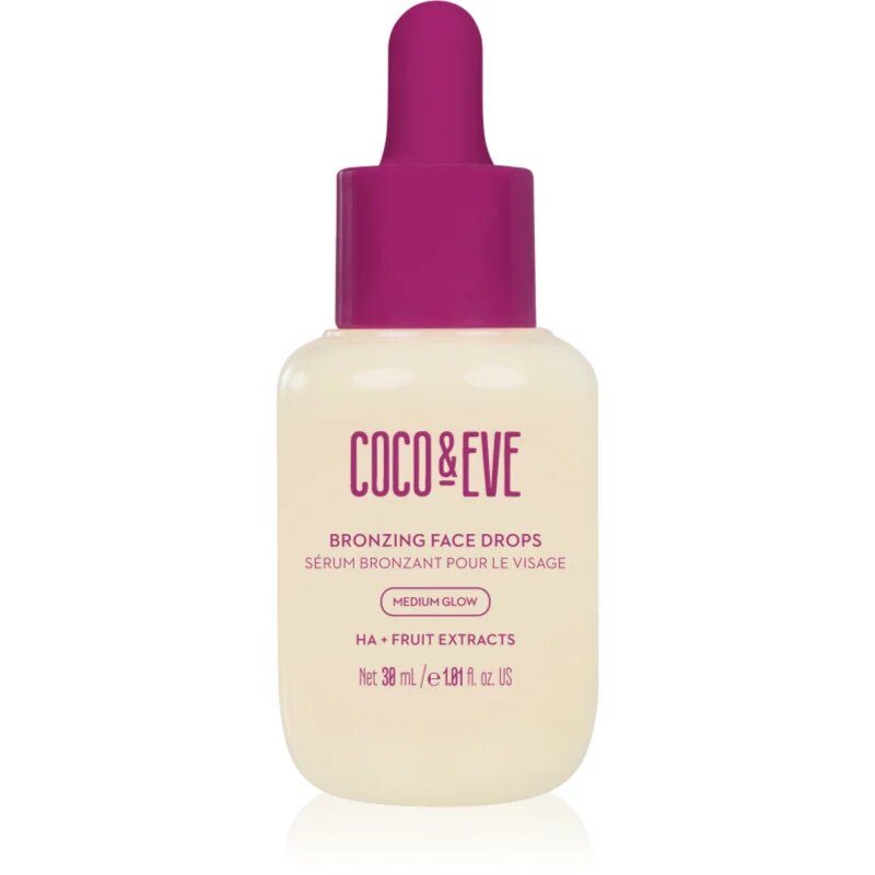 Coco & Eve Sunny Honey Bronzing Face Drops picaturi pentru bronzare faciale Medium Glow (new) 30 ml