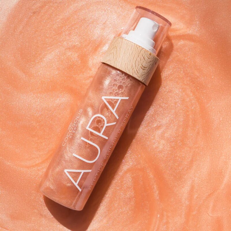 COCOSOLIS Peptide Shimmer Spray NUDE spray hidratant cu efect iluminator cu parfum Raspberry 100 ml
